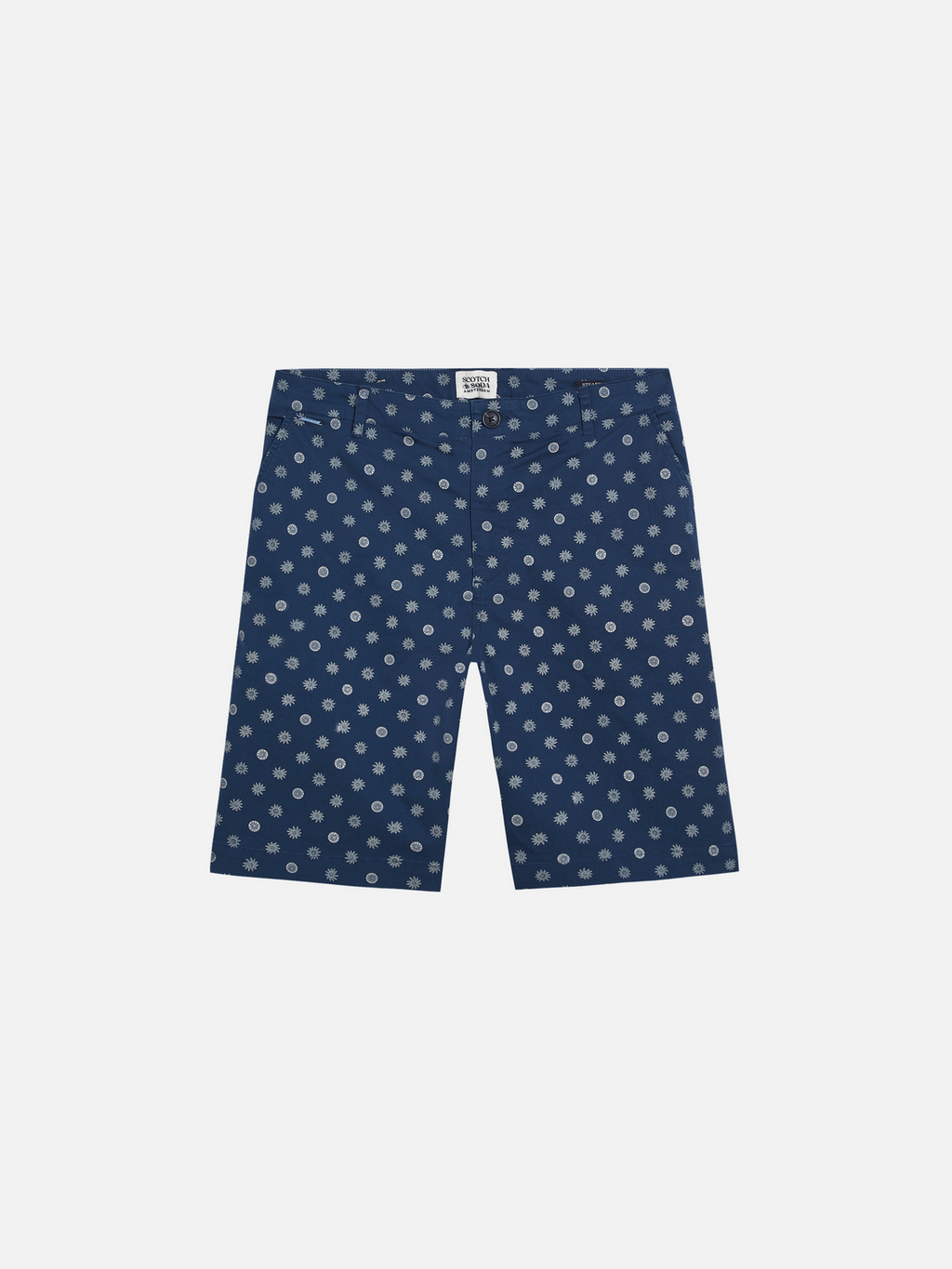 Stuart printed cotton chino shorts