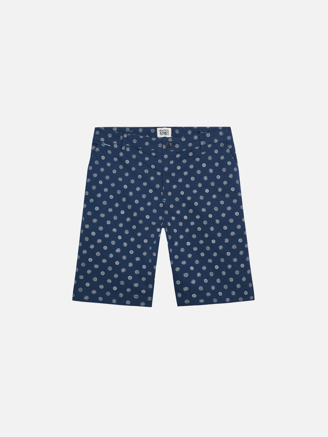 Stuart printed cotton chino shorts