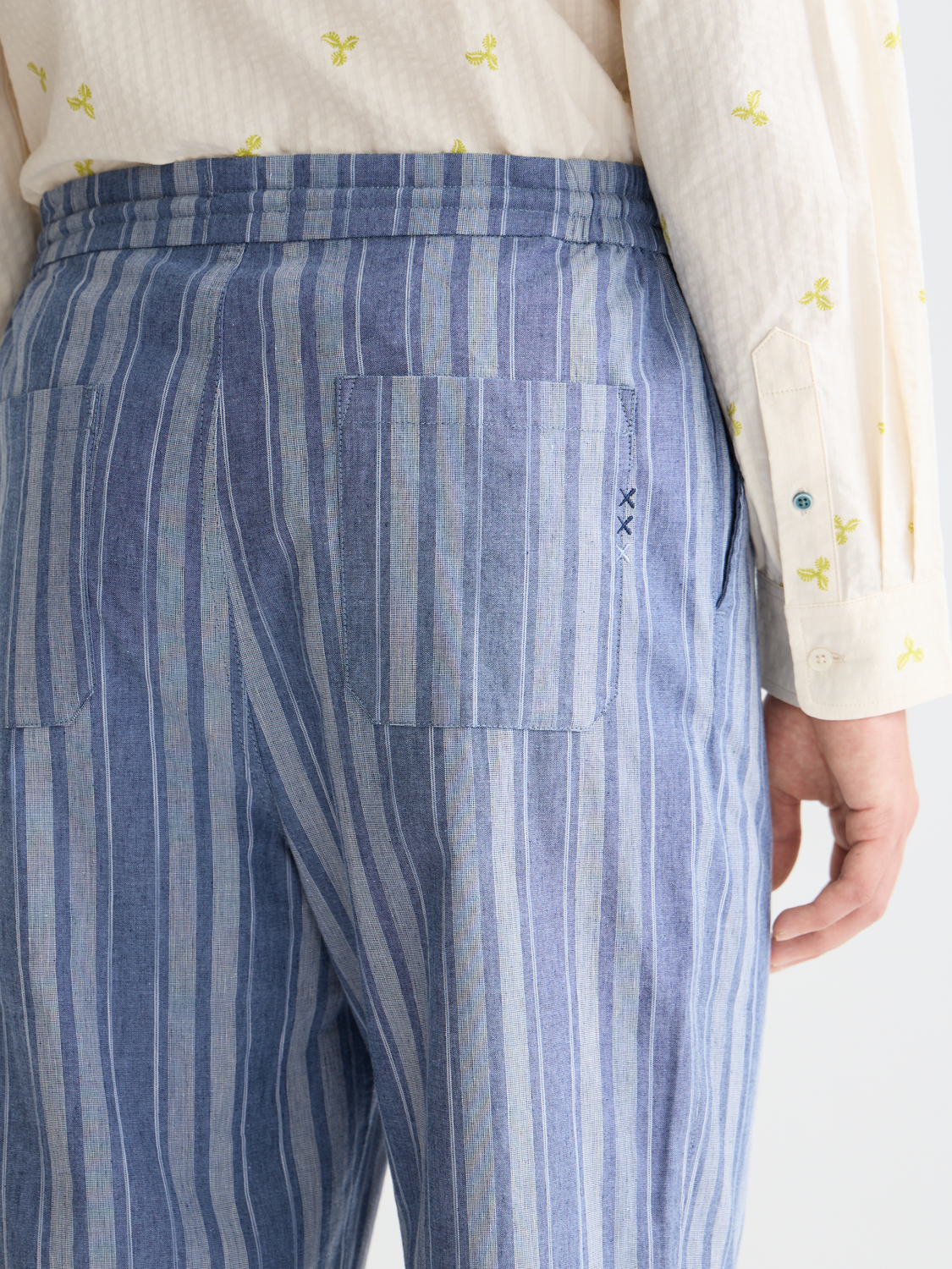 Oliver pleated linenblend relaxed straightfit jogger