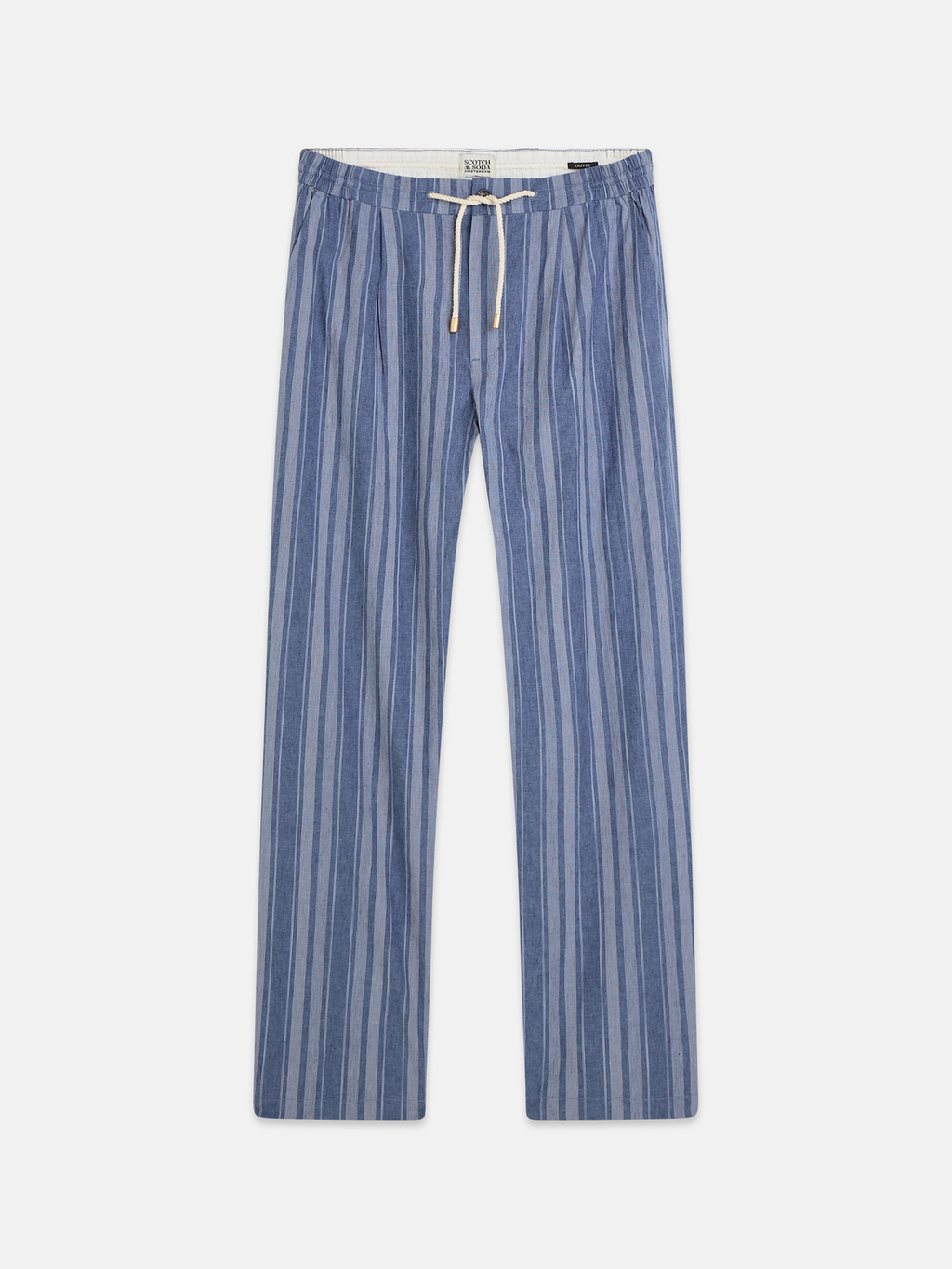 Oliver pleated linen-blend relaxed straight jogger