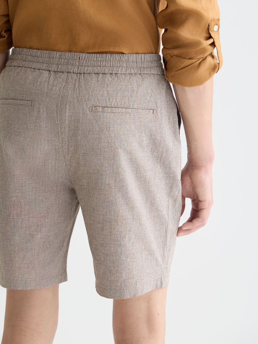 Fave cotton-linen bermuda shorts