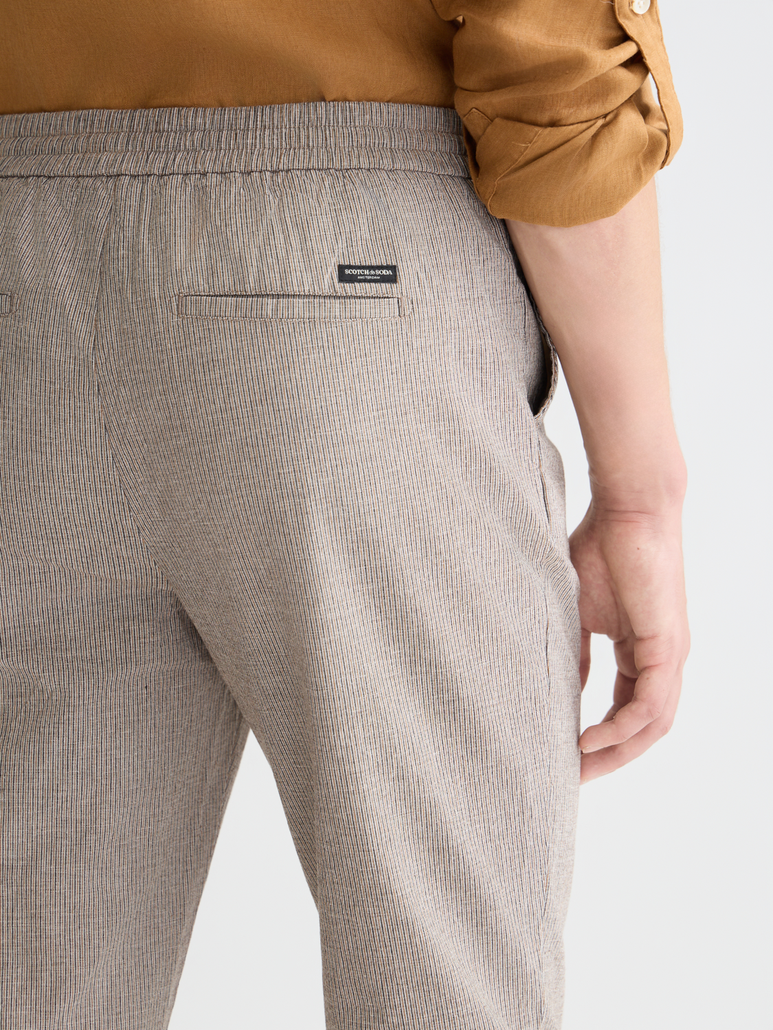 Warren yarndyed cotton/linen regular straightfit jogger