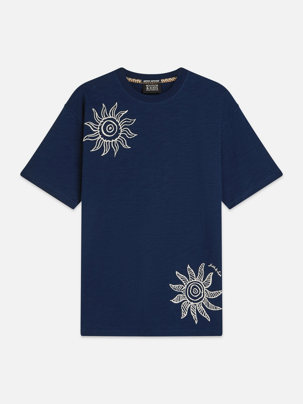Embroidered artwork relaxed T-shirt