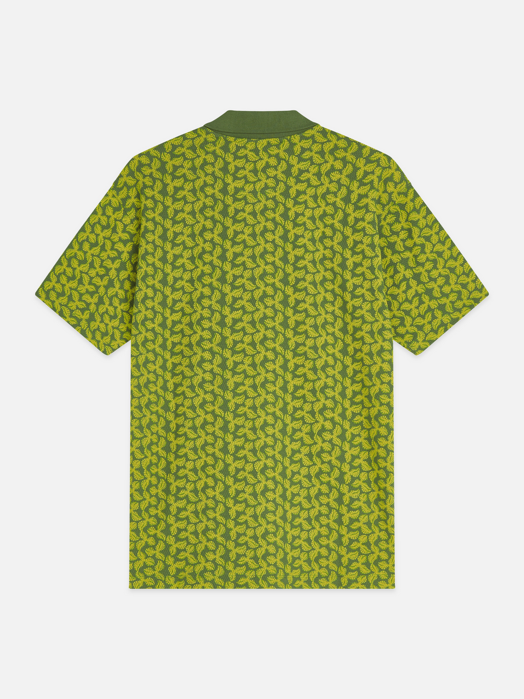 Printed structured relaxed polo