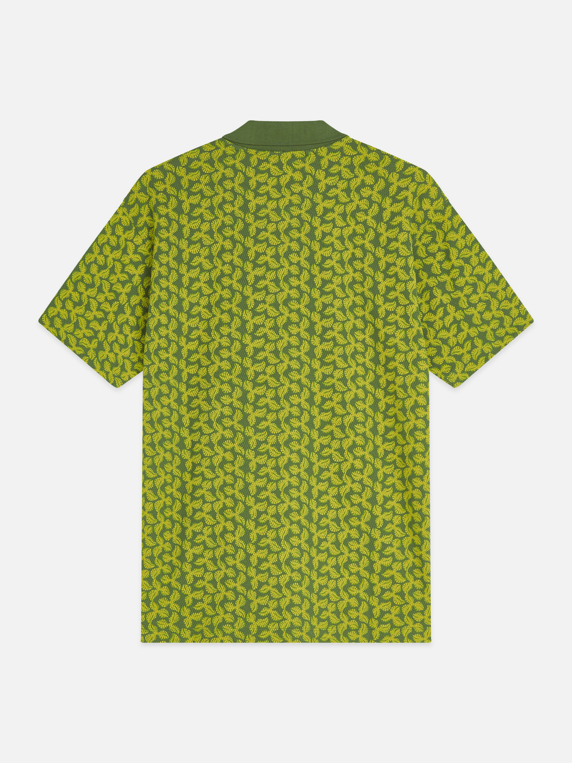 Printed structured relaxed polo