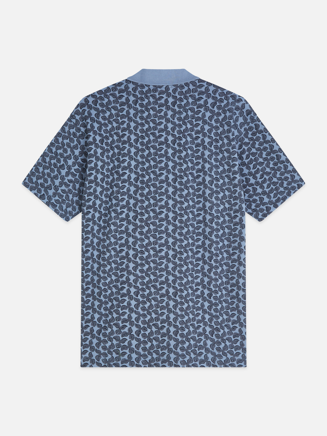 Printed structured relaxed polo