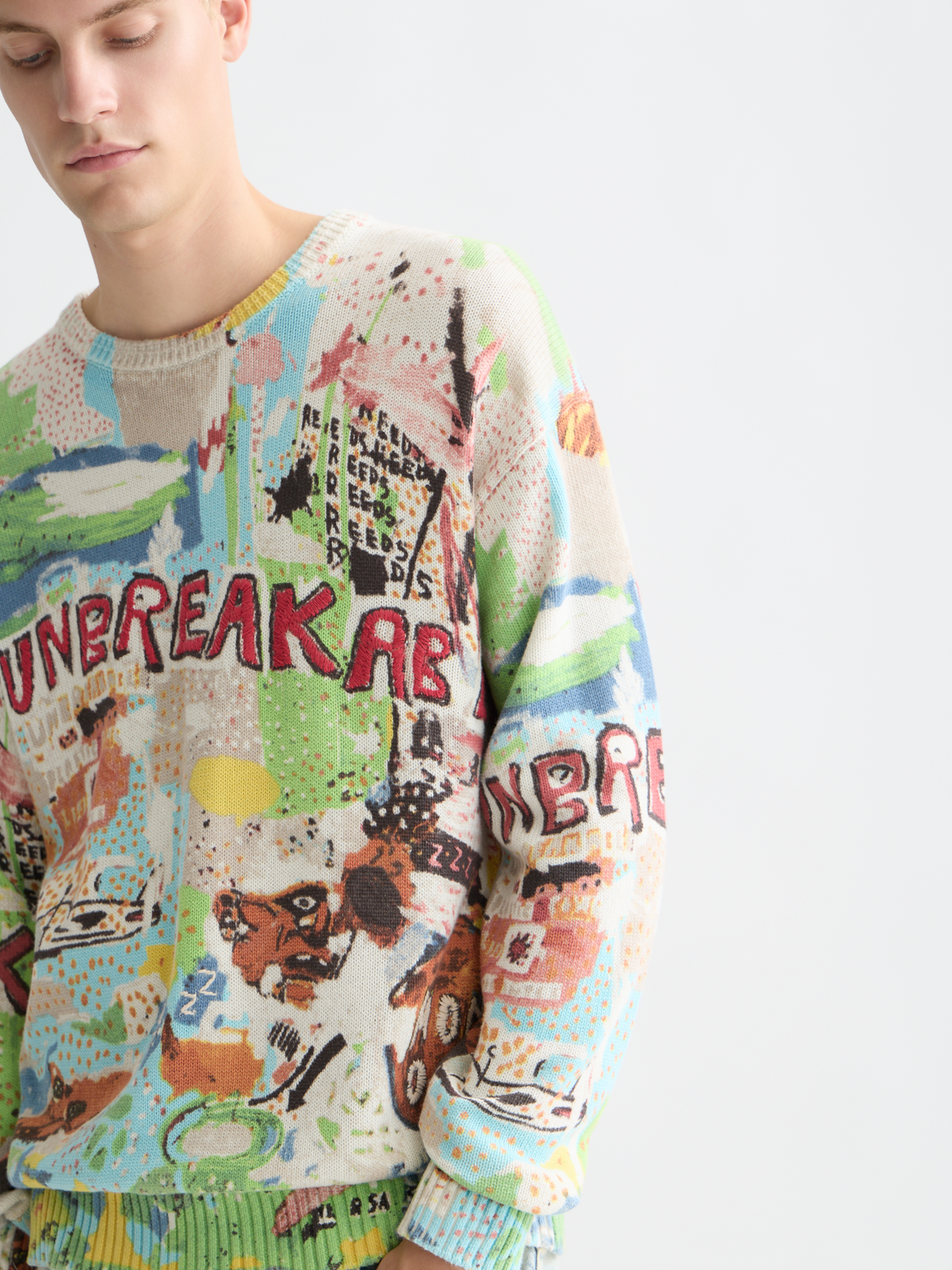 Basquiat printed loose pullover