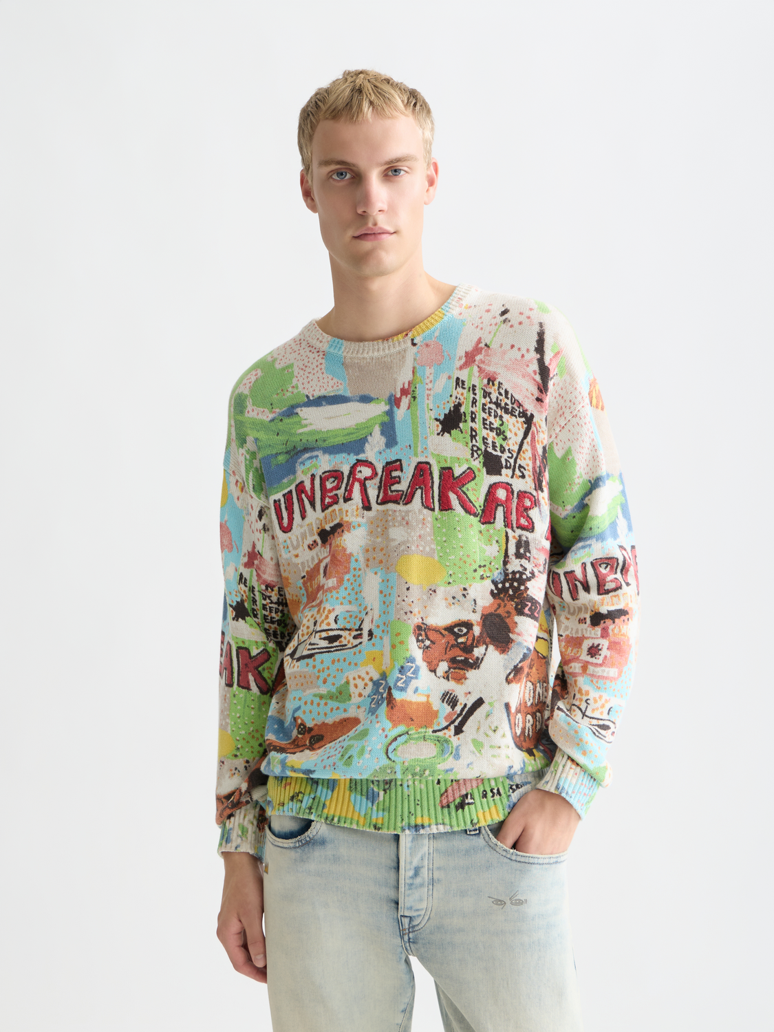 Basquiat printed loose pullover