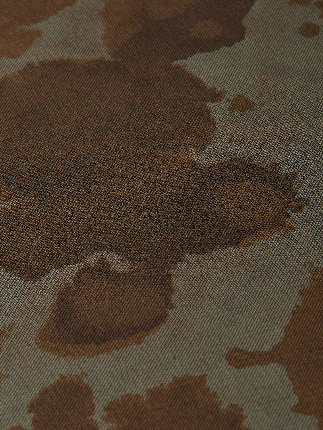 Printed over-dyed loose sweatshirt