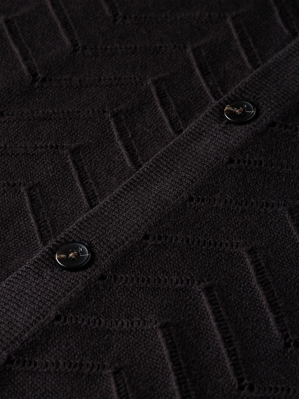 Pointelle dropped shoulder cardigan