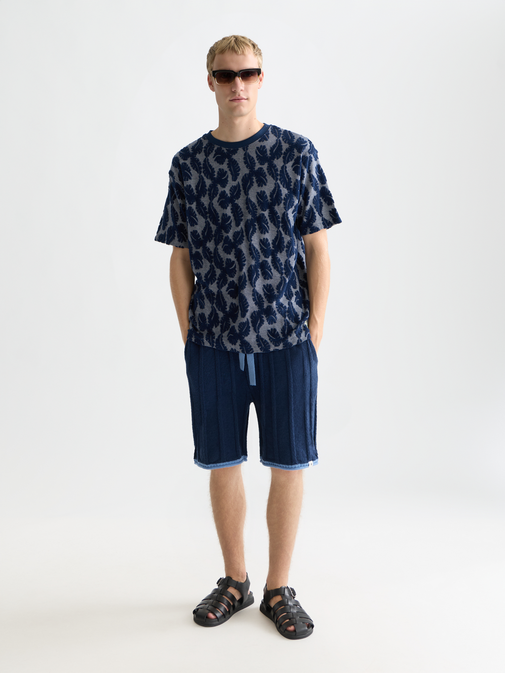 Jacquard feeder stripe relaxed T-shirt