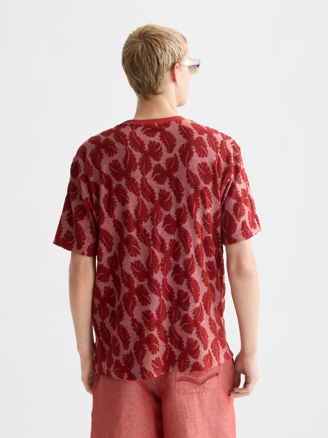 Jacquard feeder stripe relaxed T-shirt