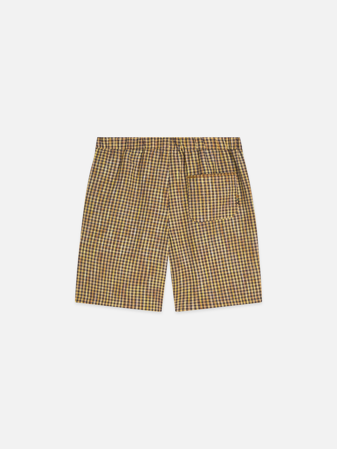Cotton seersucker wide bermuda shorts