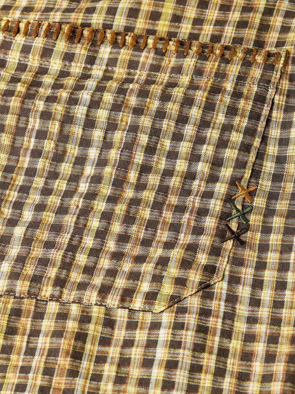 Cotton seersucker wide bermuda shorts