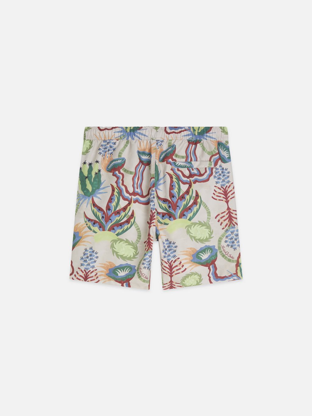 Printed mid-length swim shorts
