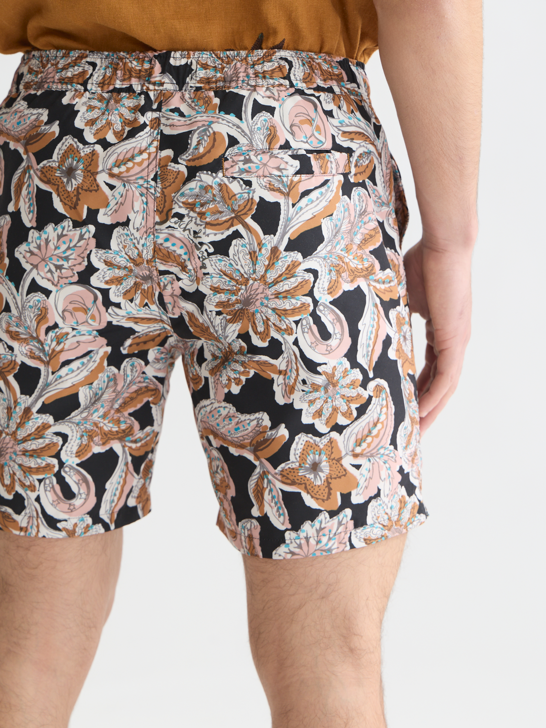 Printed midlength swim shorts