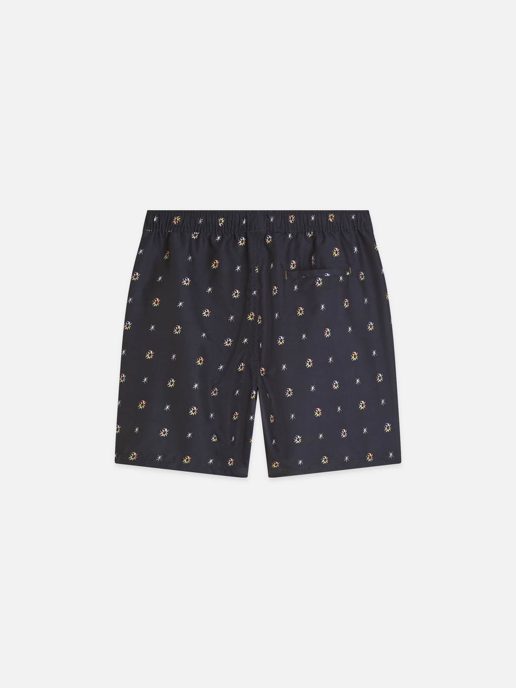 print mid-length swim shorts