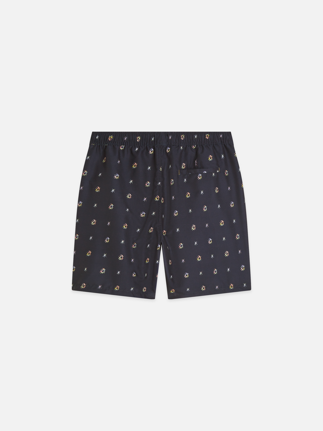 print mid-length swim shorts