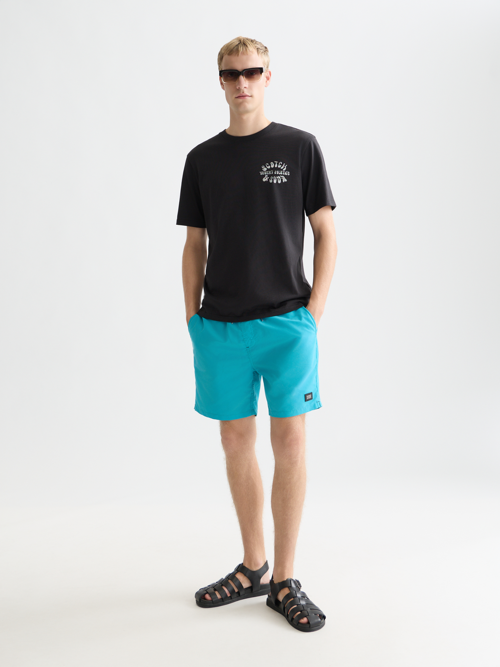 Magic printed mid-length swim shorts