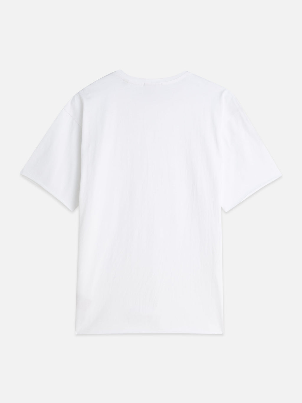 Essentials raw-edged relaxed-fit T-shirt - BRIGHT WHITE