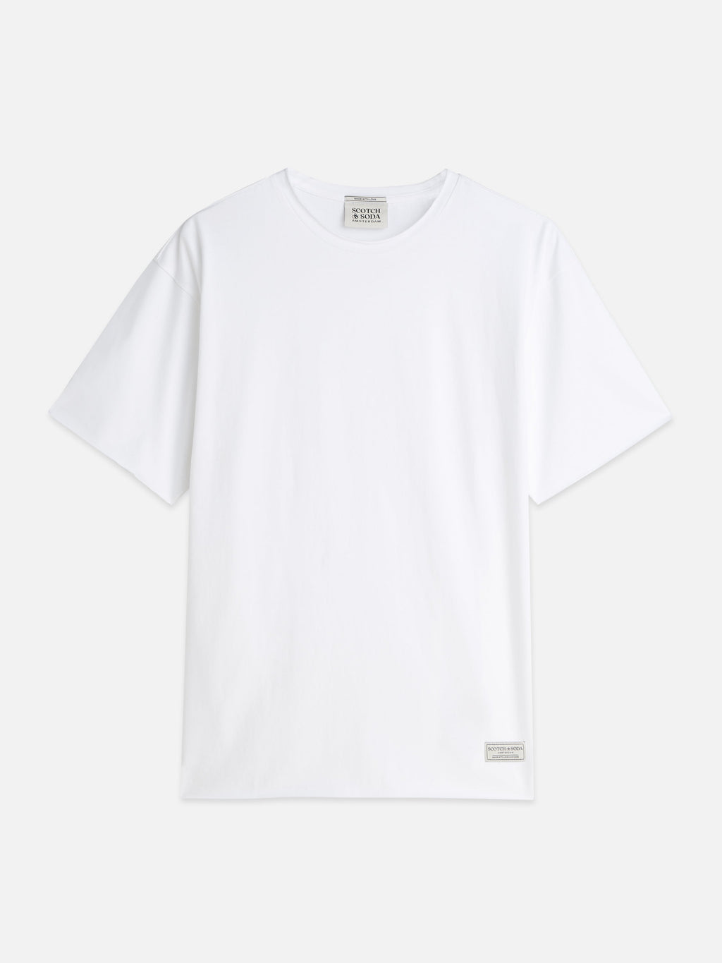 Essentials raw-edged relaxed-fit T-shirt - BRIGHT WHITE