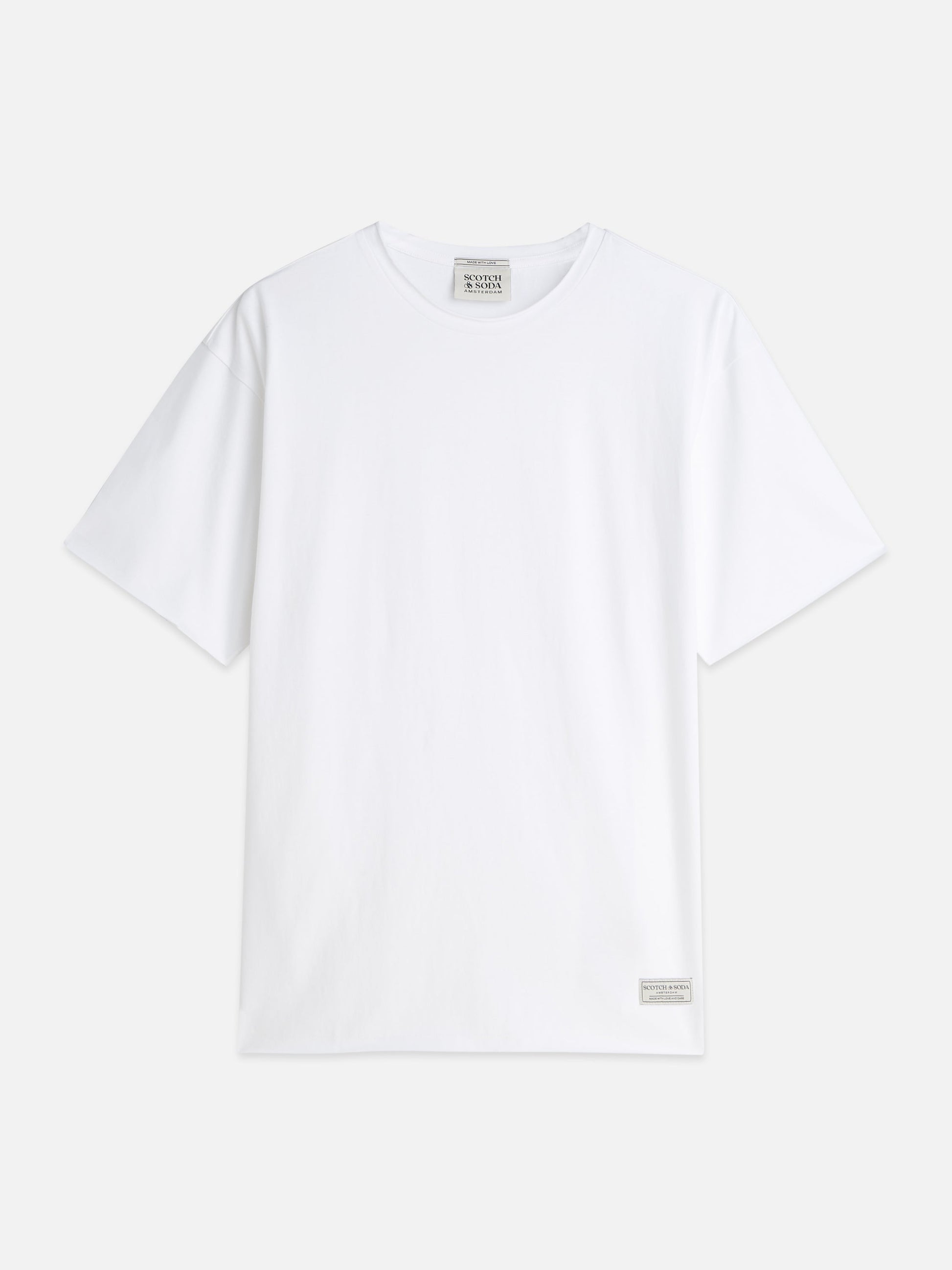Essentials raw-edged relaxed-fit T-shirt - BRIGHT WHITE