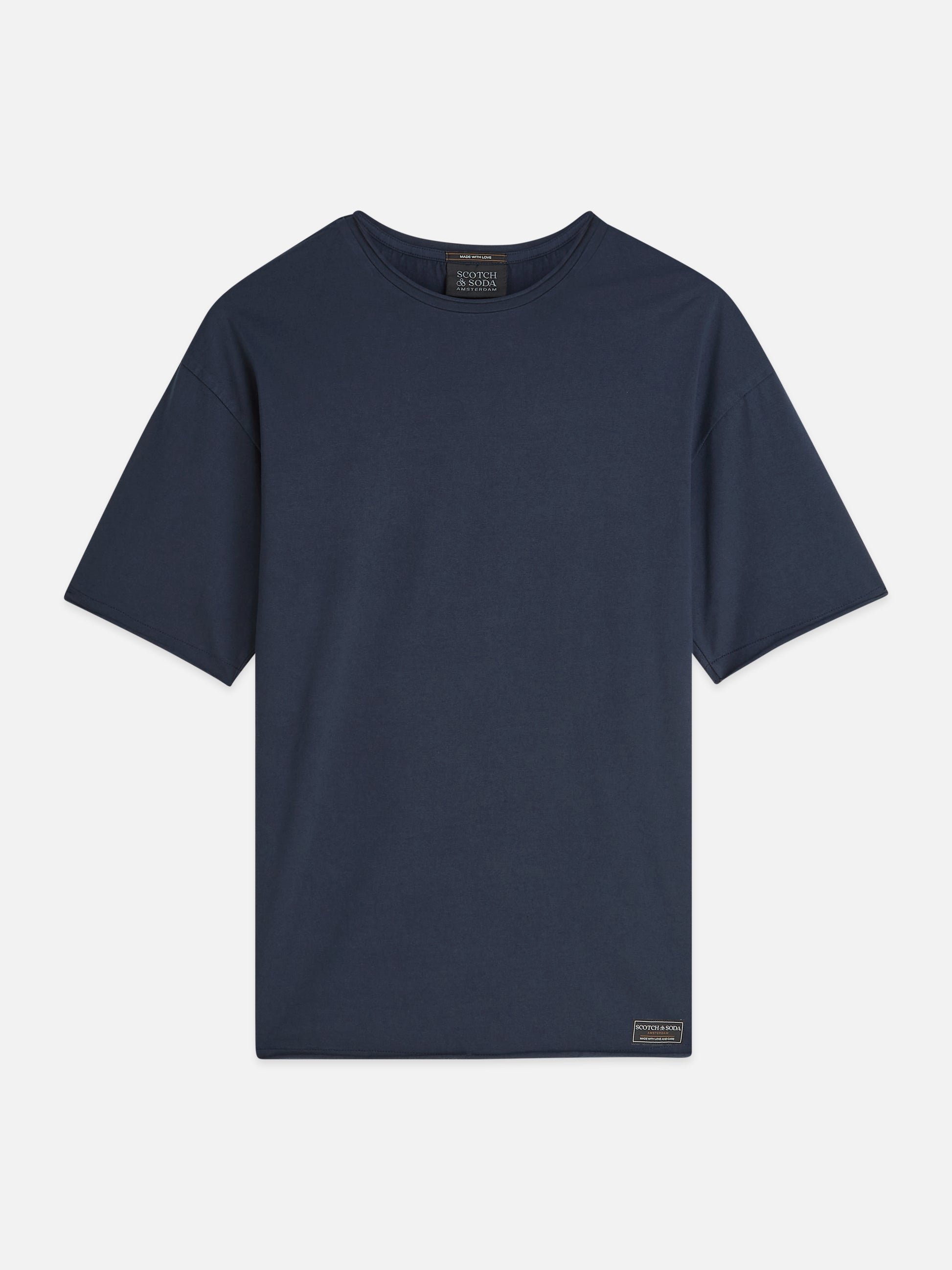 CORE raw-edged relaxed-fit garment-dyed T-shirt