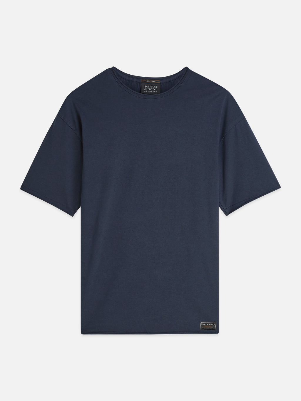 Essentials raw-edged relaxed-fit T-shirt - SKY CAPTAIN