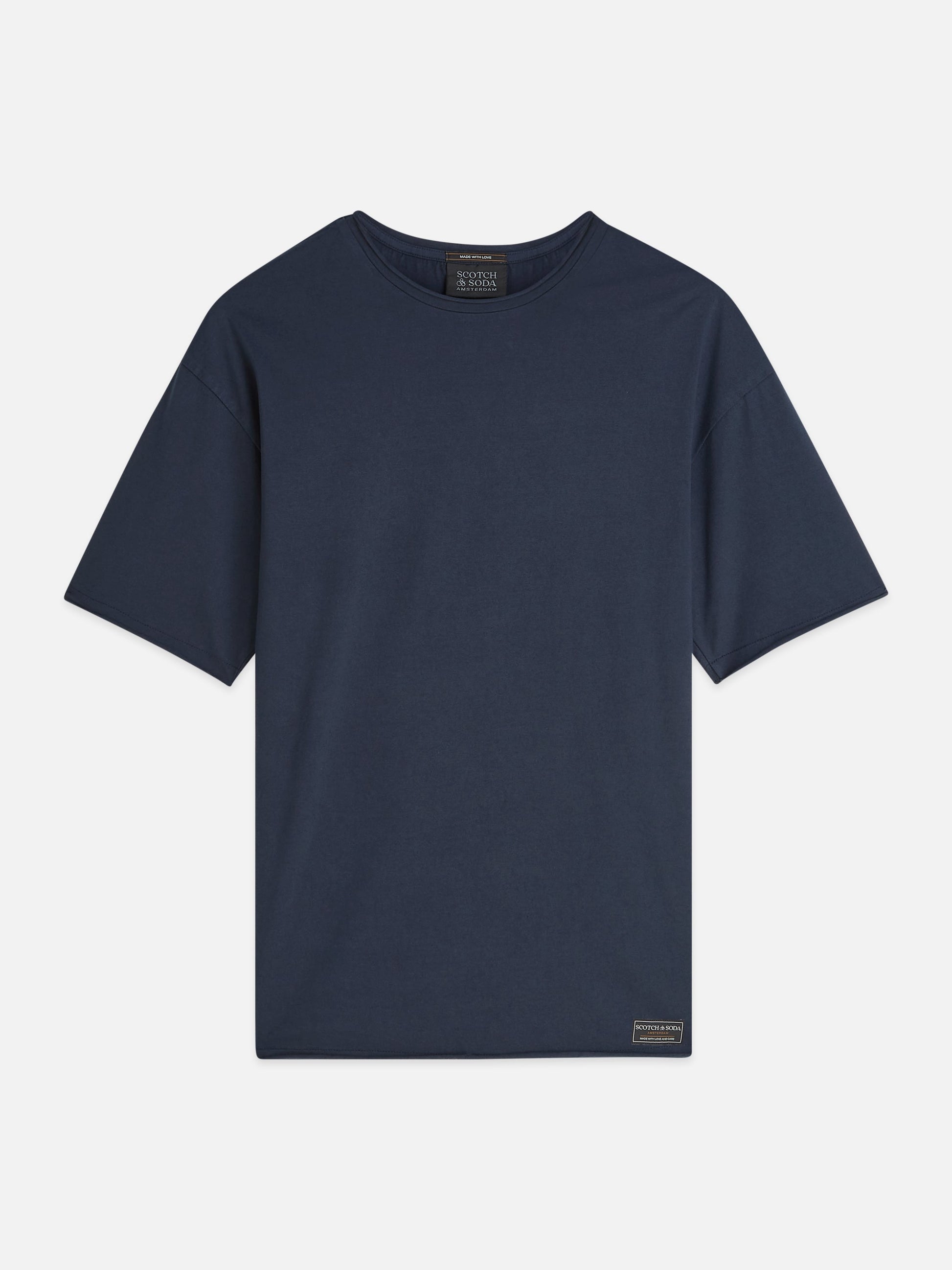 Essentials raw-edged relaxed-fit T-shirt - SKY CAPTAIN