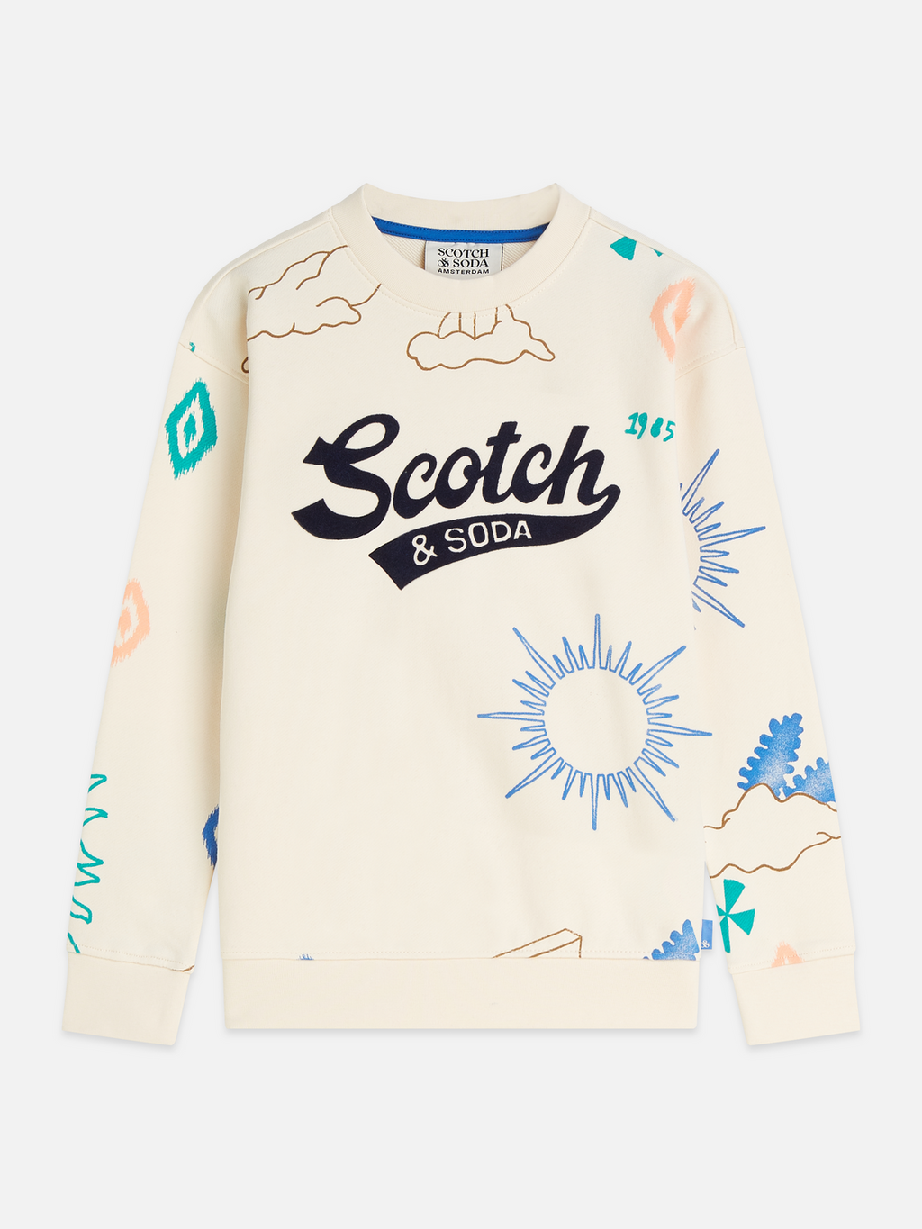 Boys Printed Artwork Cotton Relaxed Sweatshirt