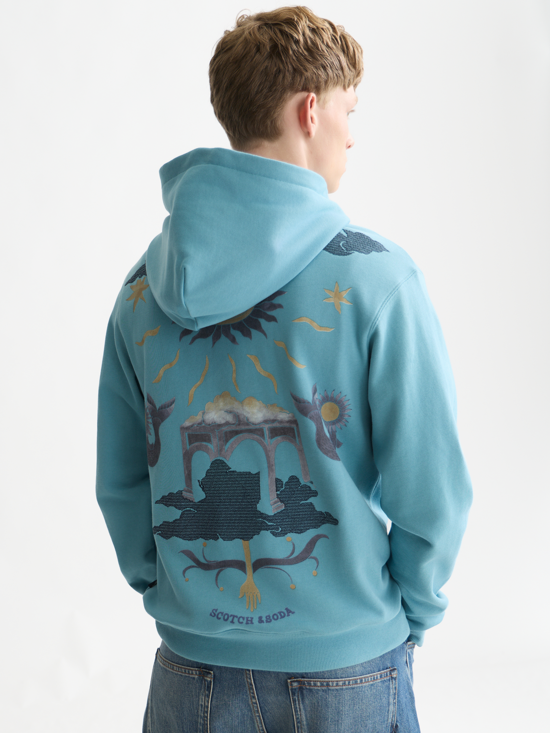 Printed Artwork Cotton Hoodie