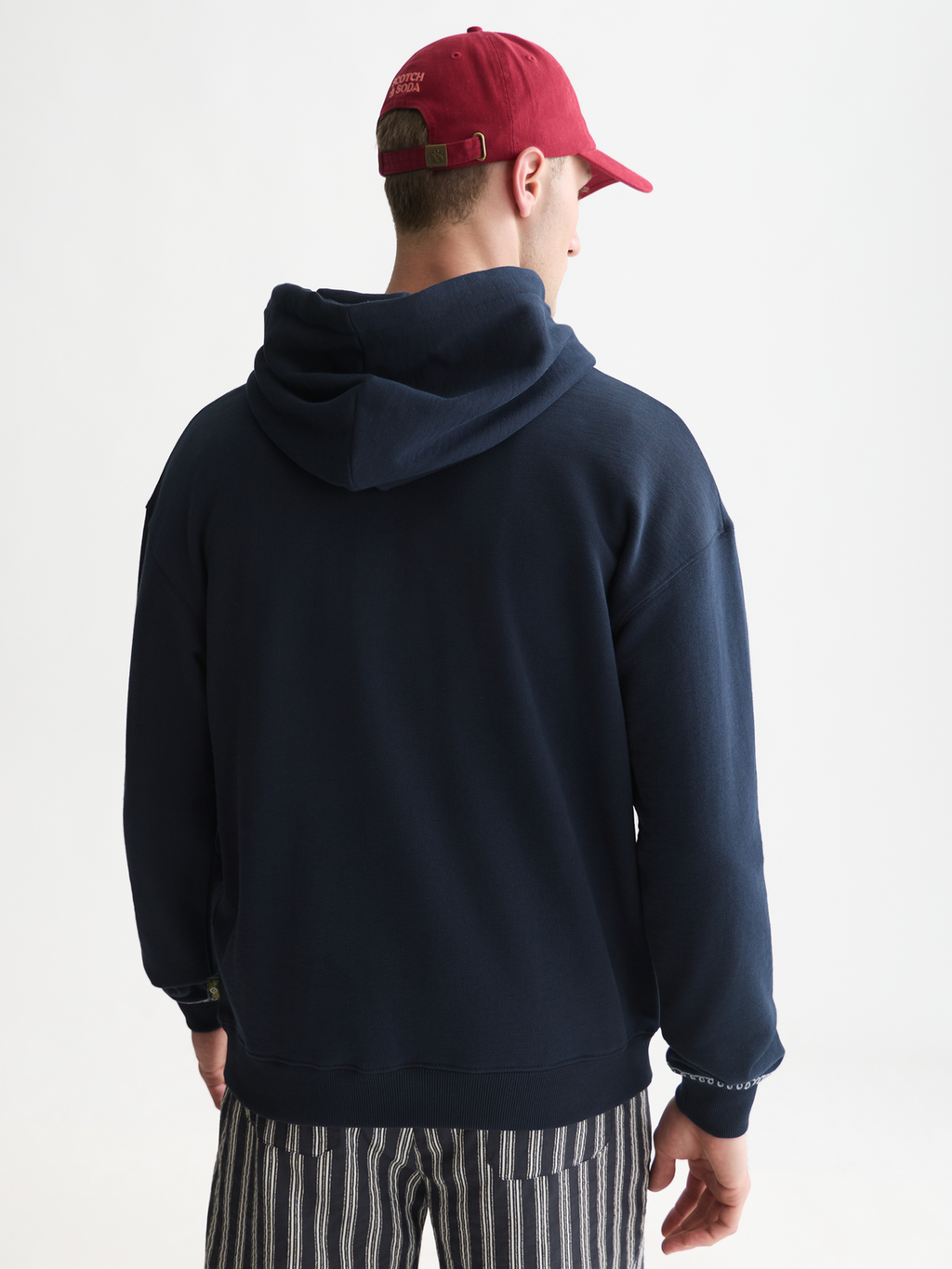 Chest artwork relaxed-fit hoodie