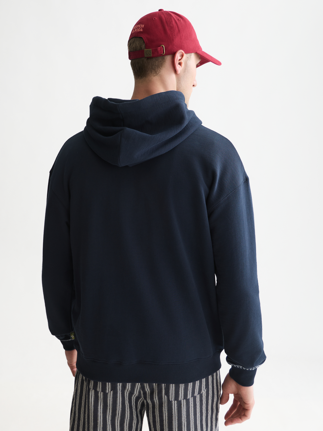 Chest artwork relaxed-fit hoodie