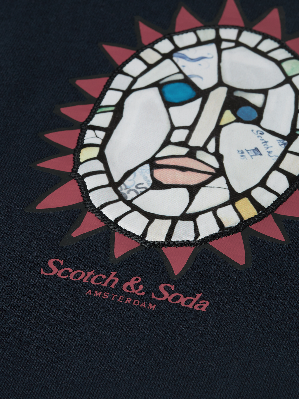 Chest artwork relaxed-fit hoodie