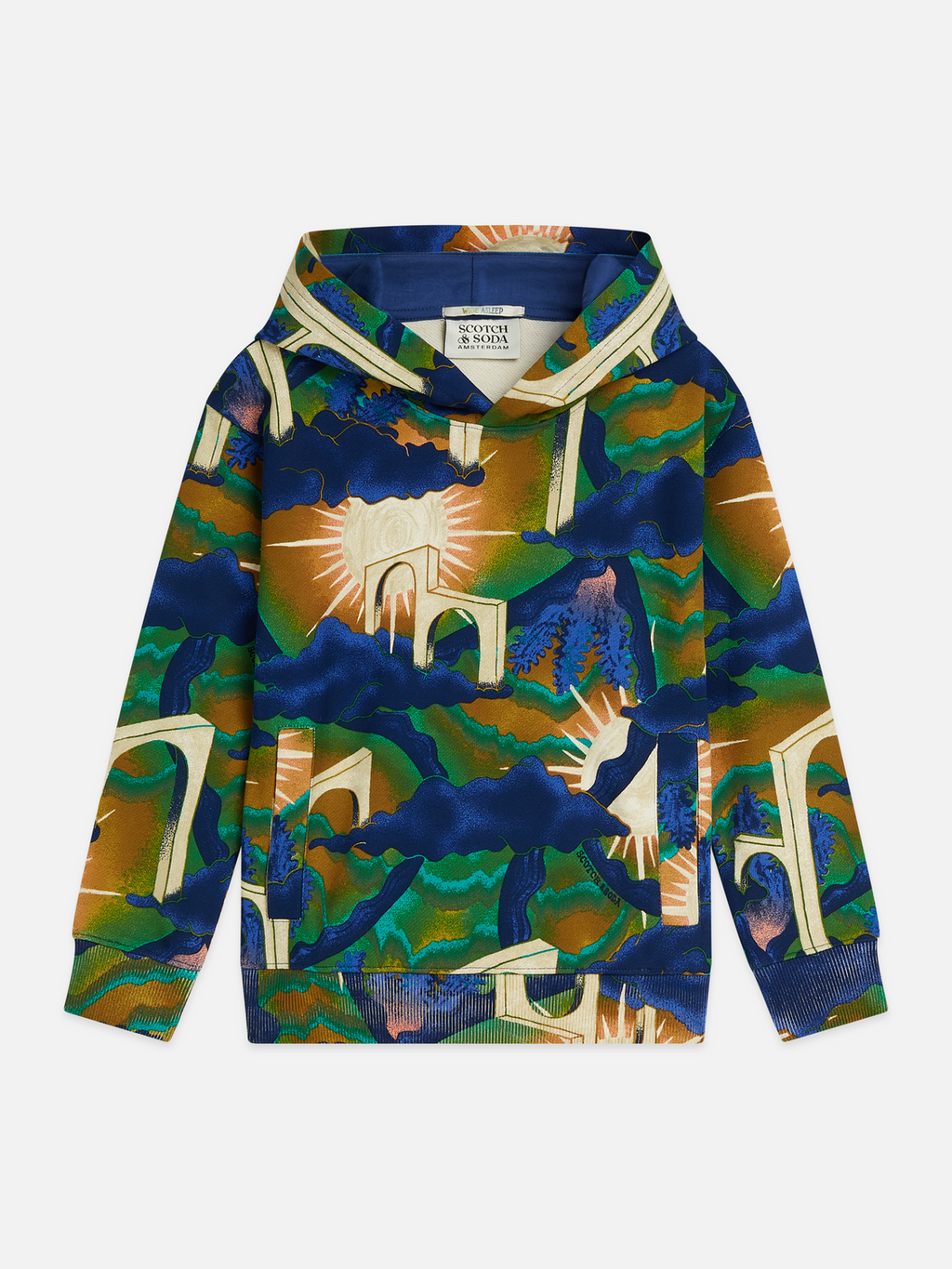 Boys Printed Organic Cotton Relaxed Hoodie