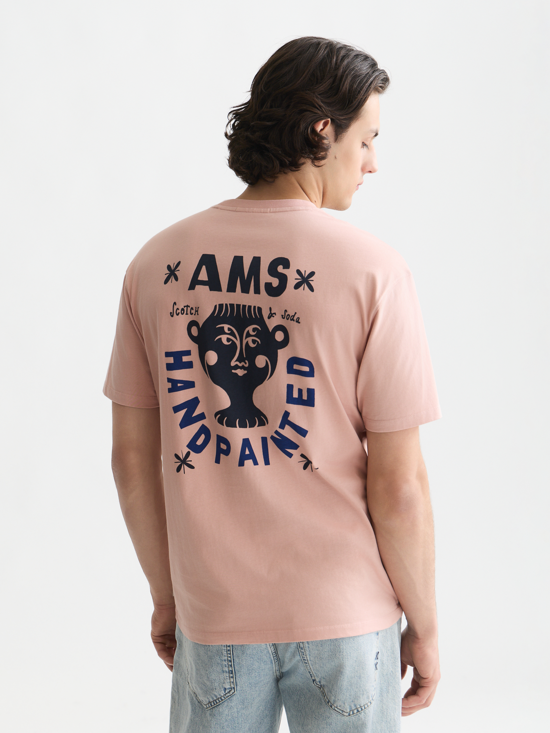 Front and back artwork relaxed-fit T-shirt