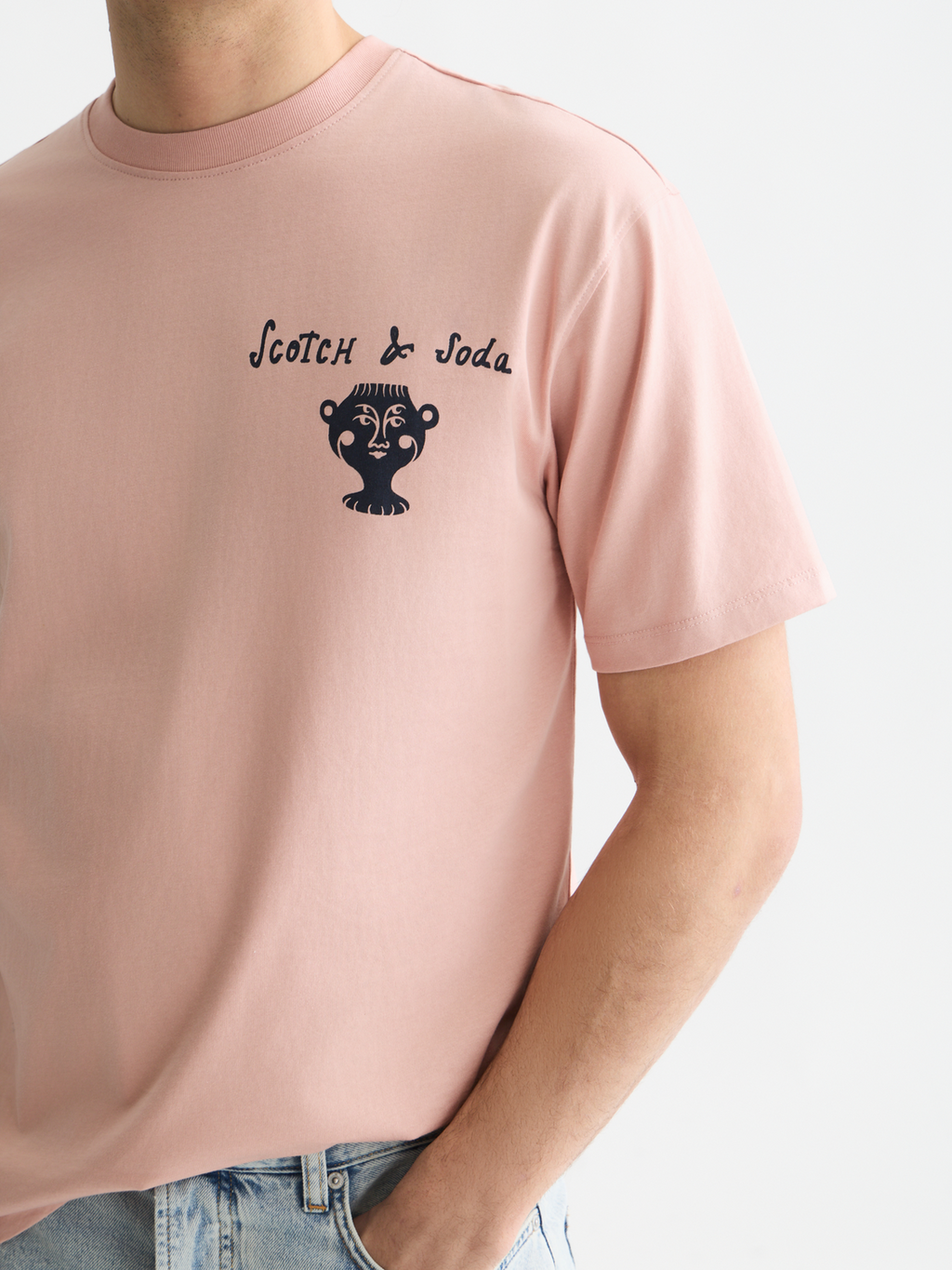Front and back artwork relaxed-fit T-shirt