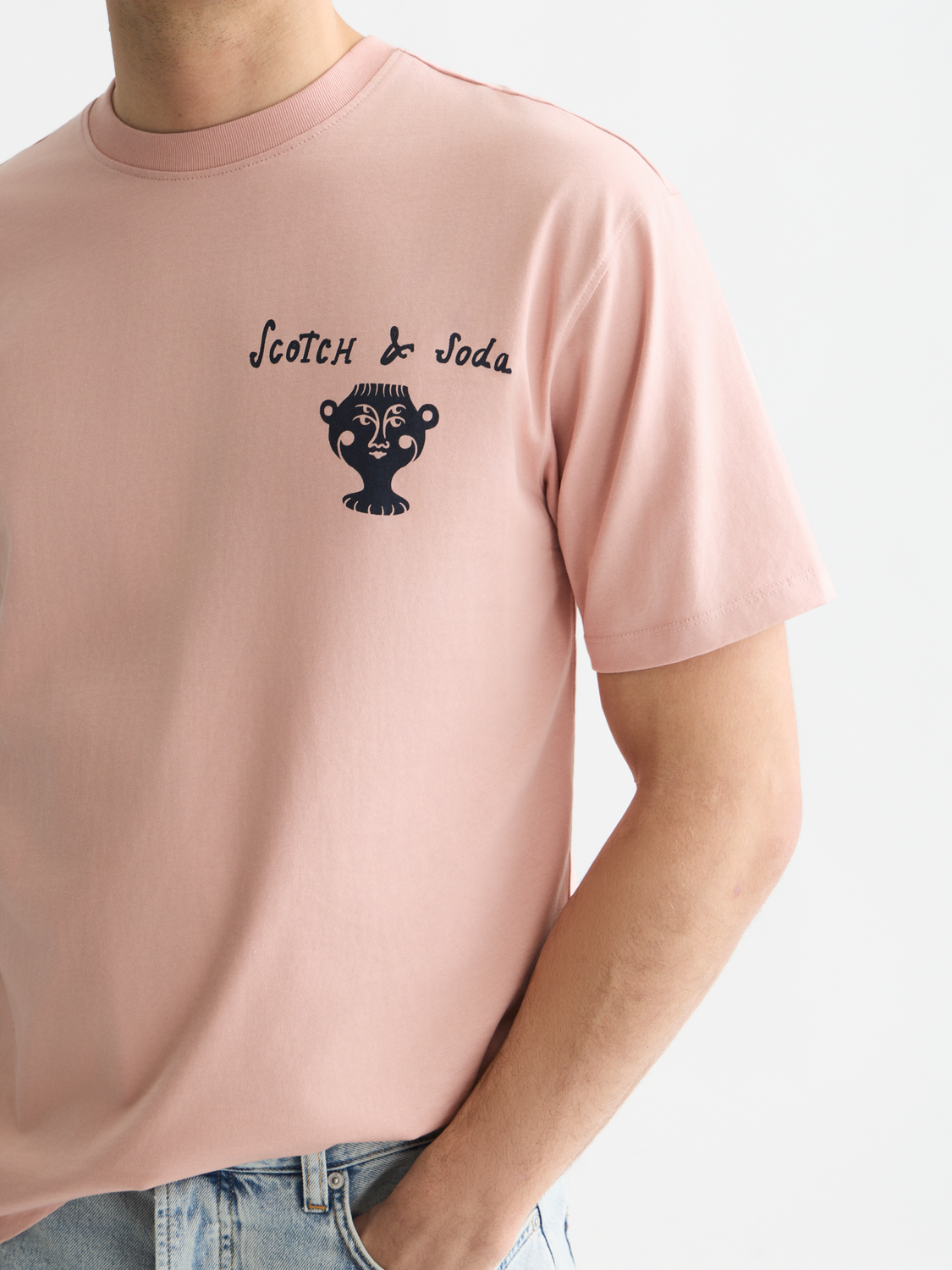 Front and back artwork relaxed-fit T-shirt
