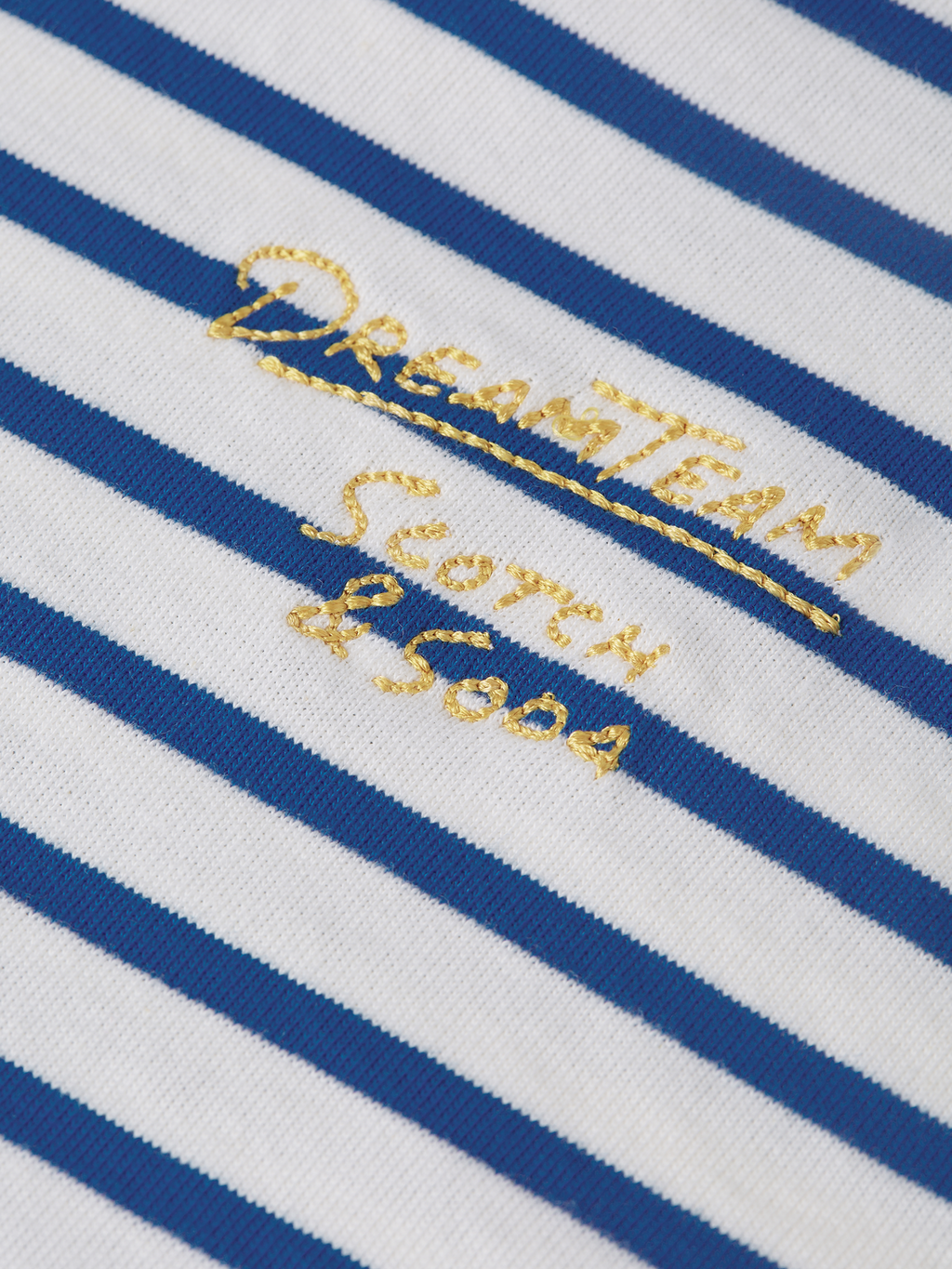 Boys Striped Cotton Embroidered Relaxed T-Shirt