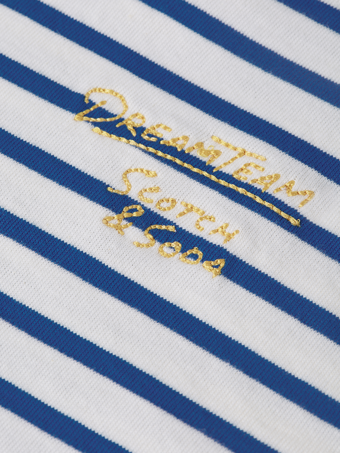 Boys Striped Cotton Embroidered Relaxed T-Shirt