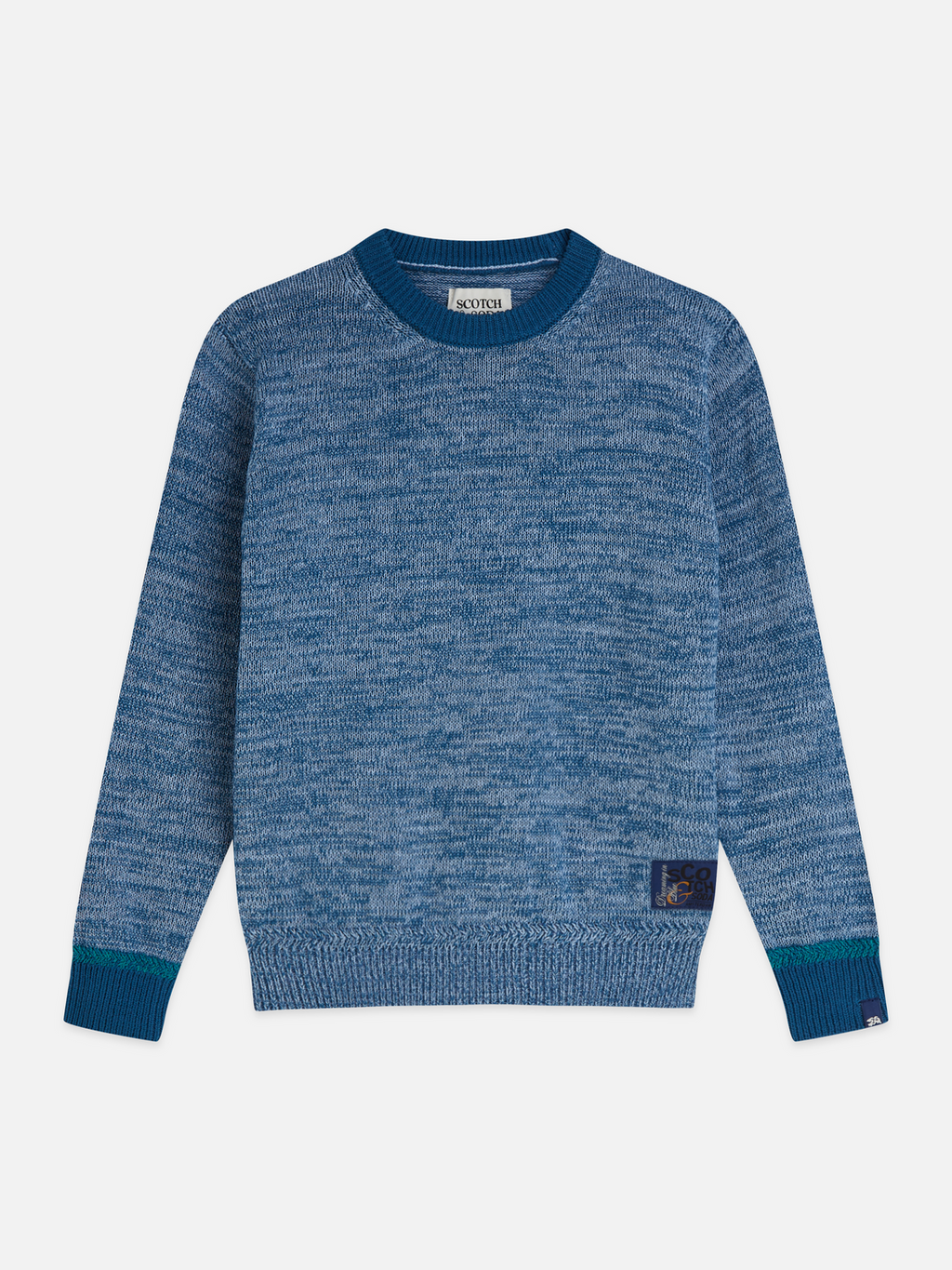 Melange yarn regularfit crewneck