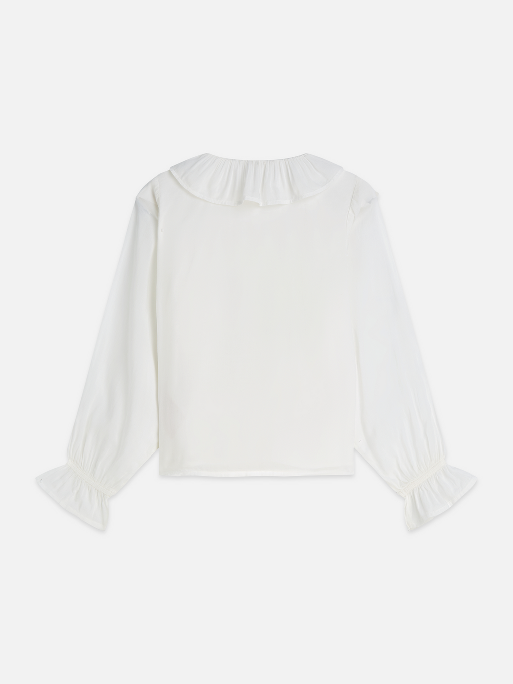Girls Ruched Gold-Button Modal Shirt