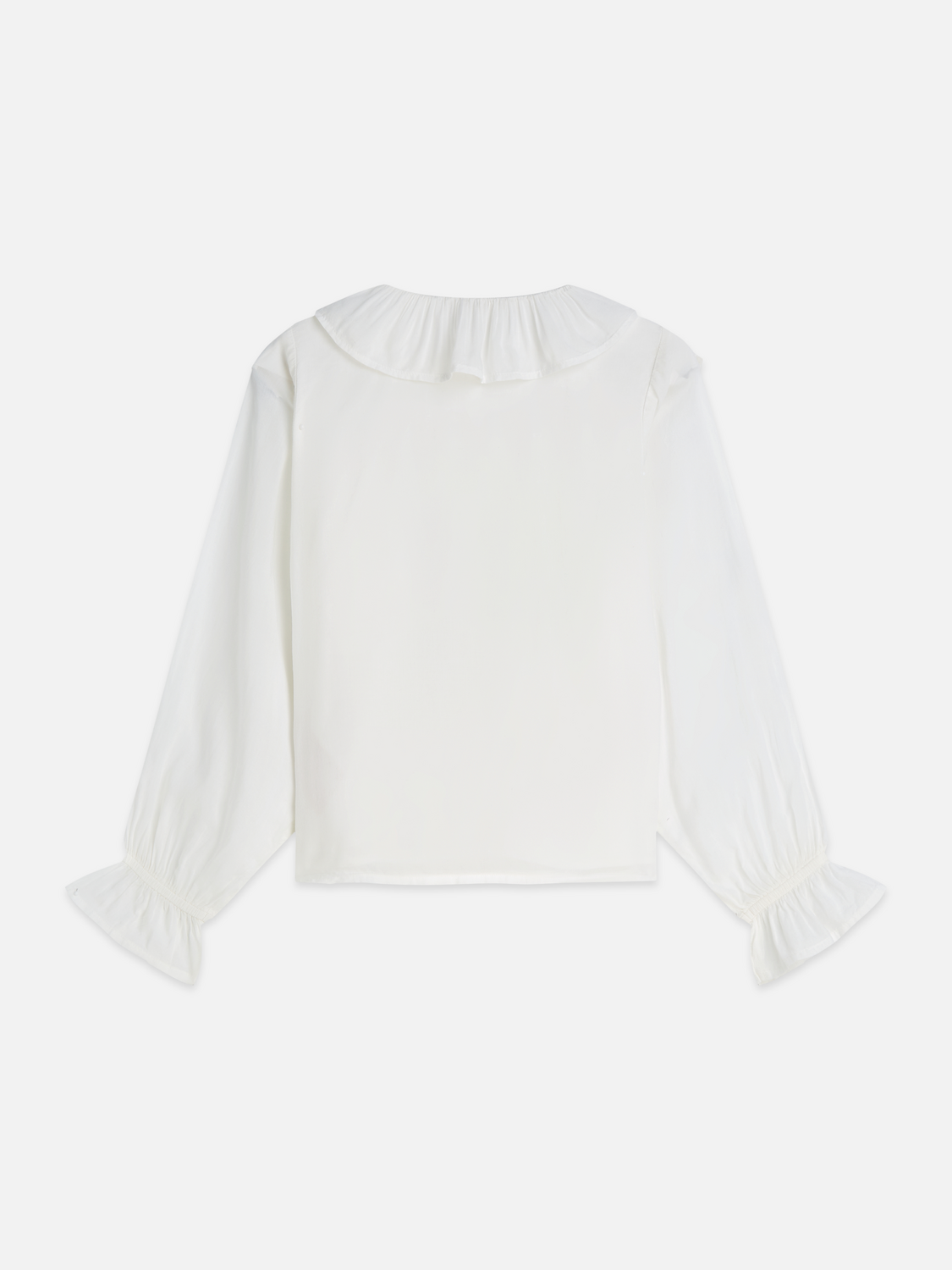 Girls Ruched Gold-Button Modal Shirt