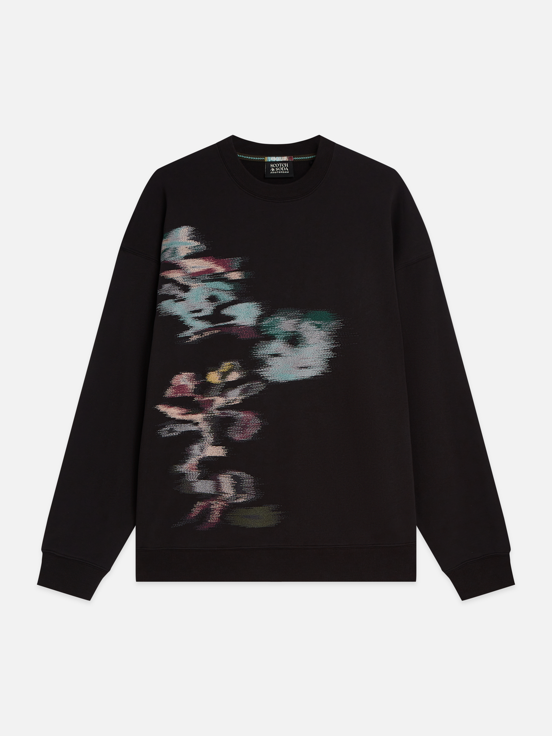 Embroidered Artwork Cotton Loose Sweatshirt