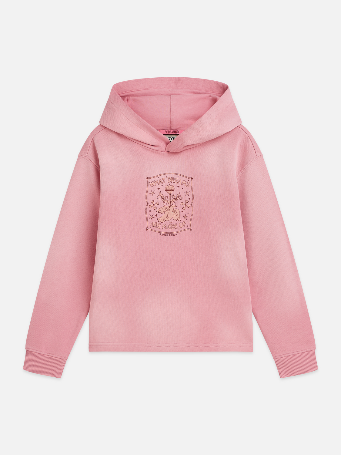 Artwork relaxed washed hoodie