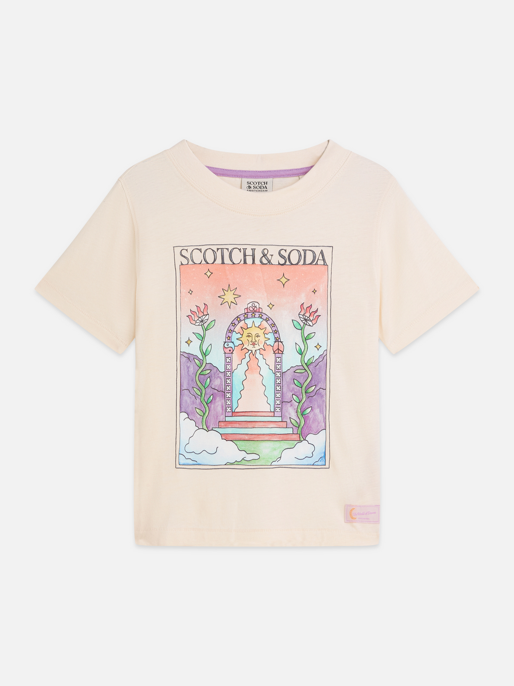 Girls Printed Artwork Cotton Relaxed T-Shirt