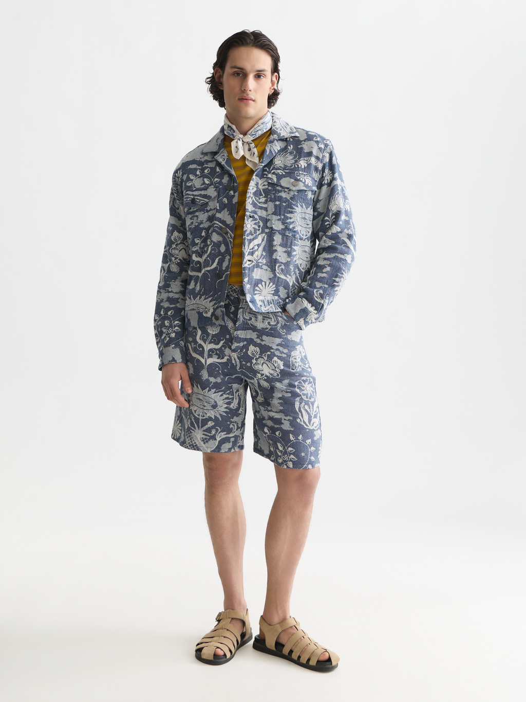 Scotch & Soda x Royal Delft Jacquard Trucker Jacket