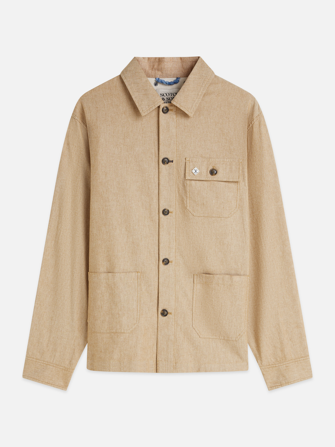 Cotton linen twill worker jacket