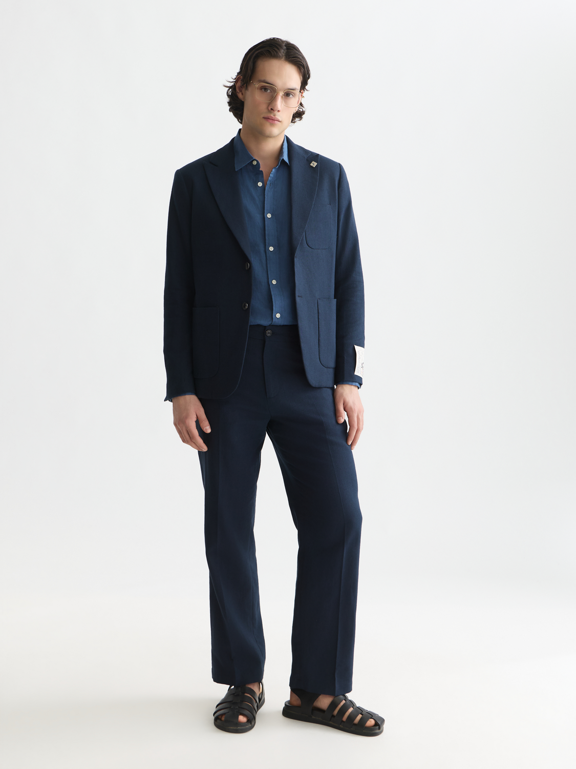 Pierce linen blend blazer