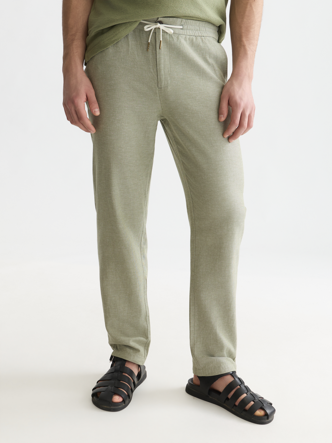 Seasonal Essentials Warren cotton-linen twill jogger